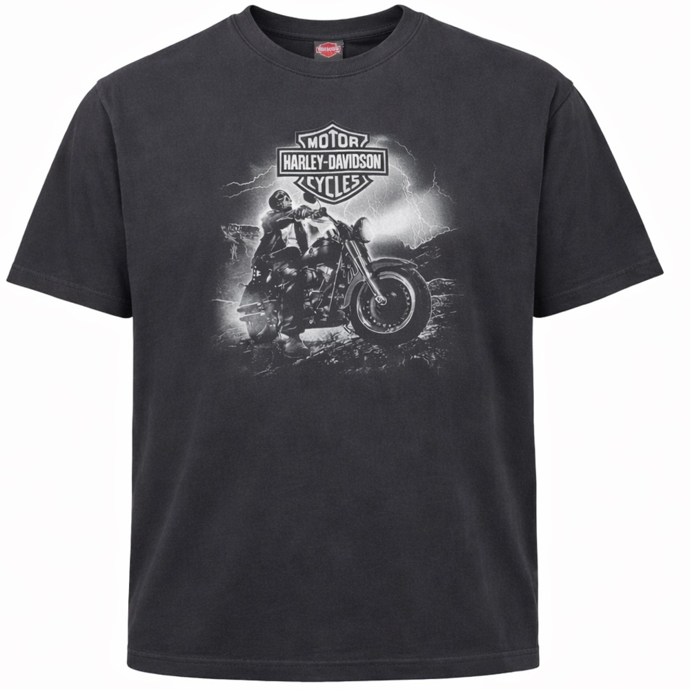 Harley Davidson Las Vegas NV Biker Rider Skull Graphic T-Shirt Men's 2XL Black